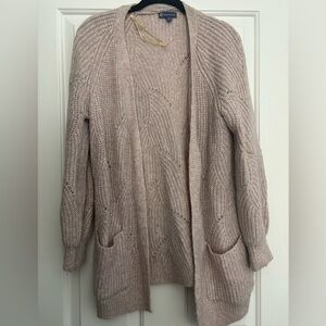 NWOT Democracy Light Pink Open-Front Cardigan Size S